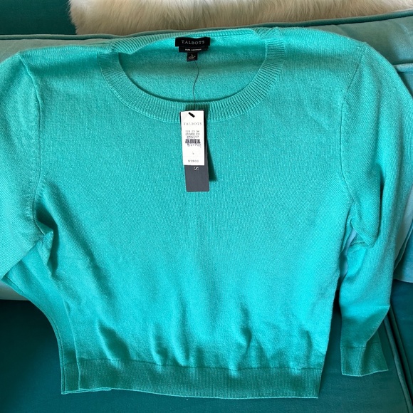 Sea foam green cashmere sweater - Picture 1 of 2